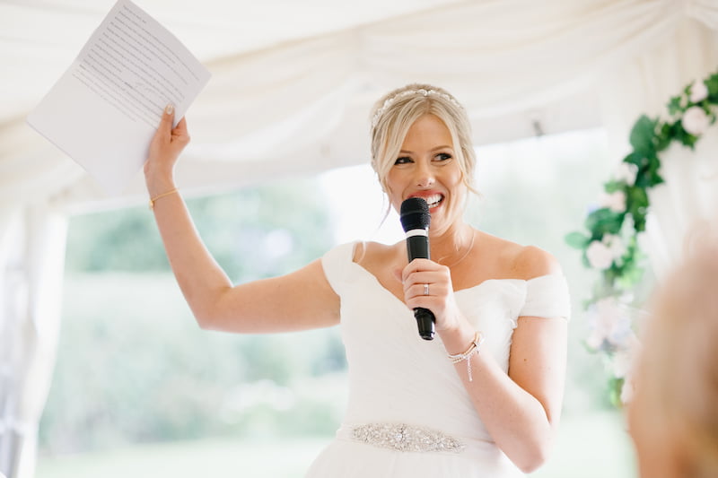 reception microphone toasts